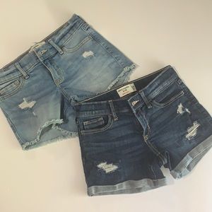 2 pairs of Abercrombie kids midi shorts.